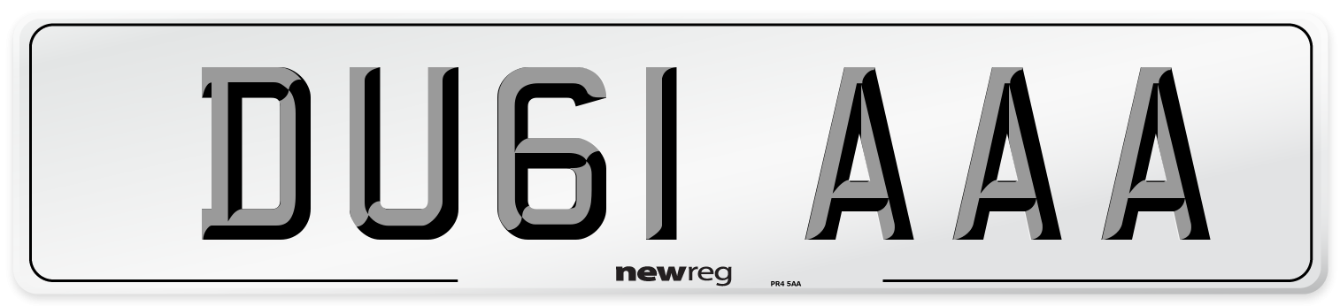 DU61 AAA Number Plate from New Reg